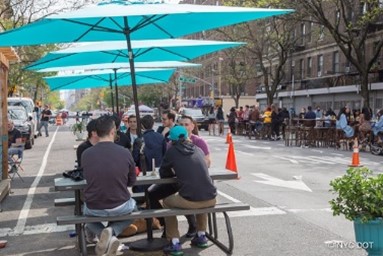 オープンストリートの1つ「Manhattan’s Amsterdam Avenue Open Street」(ニューヨーク市HP掲載資料)