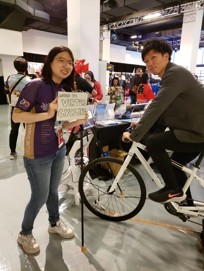 「サイクリングしまなみ」バーチャルサイクリングの様子